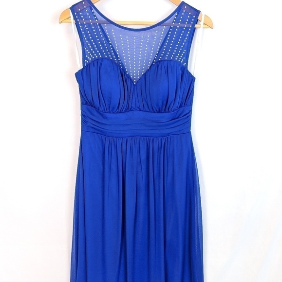 Fiesta Fashion Blue Pearl Formal Dress Womens Medium - Picture 3 of 7